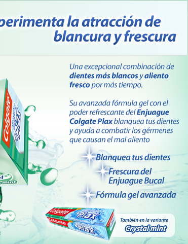 Una excepcional combinación de dientes más blancos y aliento fresco por más tiempo. Su avanzada fórmula gel con el poder refrescante del Enjuague Plax blanquea tus dientes y ayuda a combatir los gérmenes que causan el mal aliento.