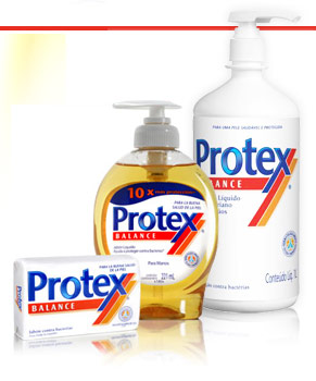 Jabón Protex Balance. Recomendado para uso diario de toda la familia. Ofrece una prolongada protección contra bacterias para proteger la buena salud de tu piel y la de tu familia.